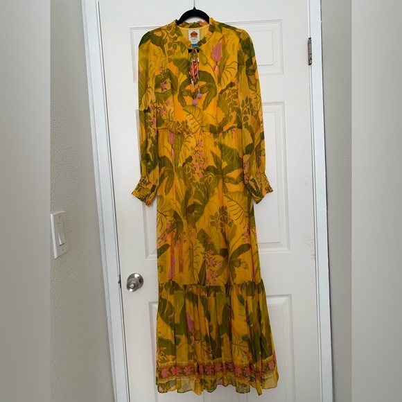 ๐๐ Farm Rio x Anthropologie Printed Midi Dress / Size S - Picture 5 of 10